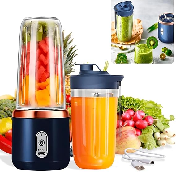 Portable Blender Electric Juicers Fruit Mixers USB Rechargeable Smoothie Mini Personal Juicer 6