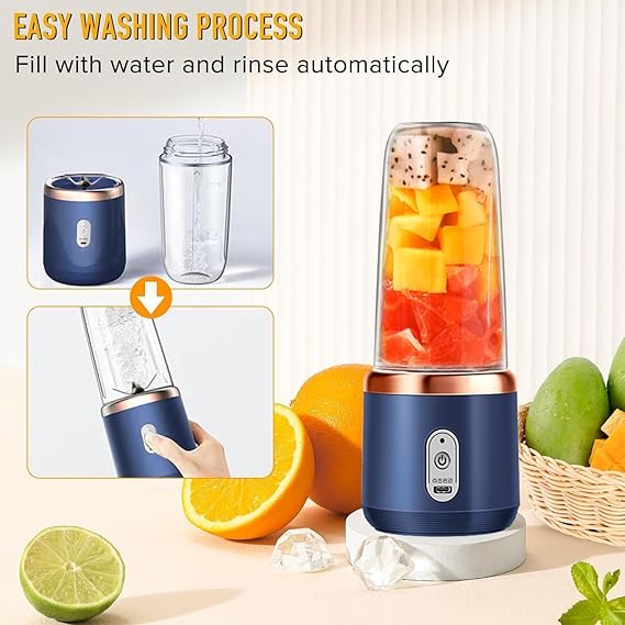 Portable Blender Electric Juicers Fruit Mixers USB Rechargeable Smoothie Mini Personal Juicer 6