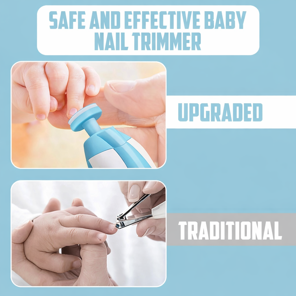 Electric Baby Nail Trimmer with LED Light Safe & Quiet Nail Care for Newborns, Kids & Parents